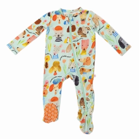 Mindful Doggos | Bamboo Footie Onesie Sleeper | "Mental Health Matters"