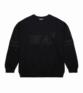 Mitchell & Ness Miami HEAT Stripes Fleece Crewneck