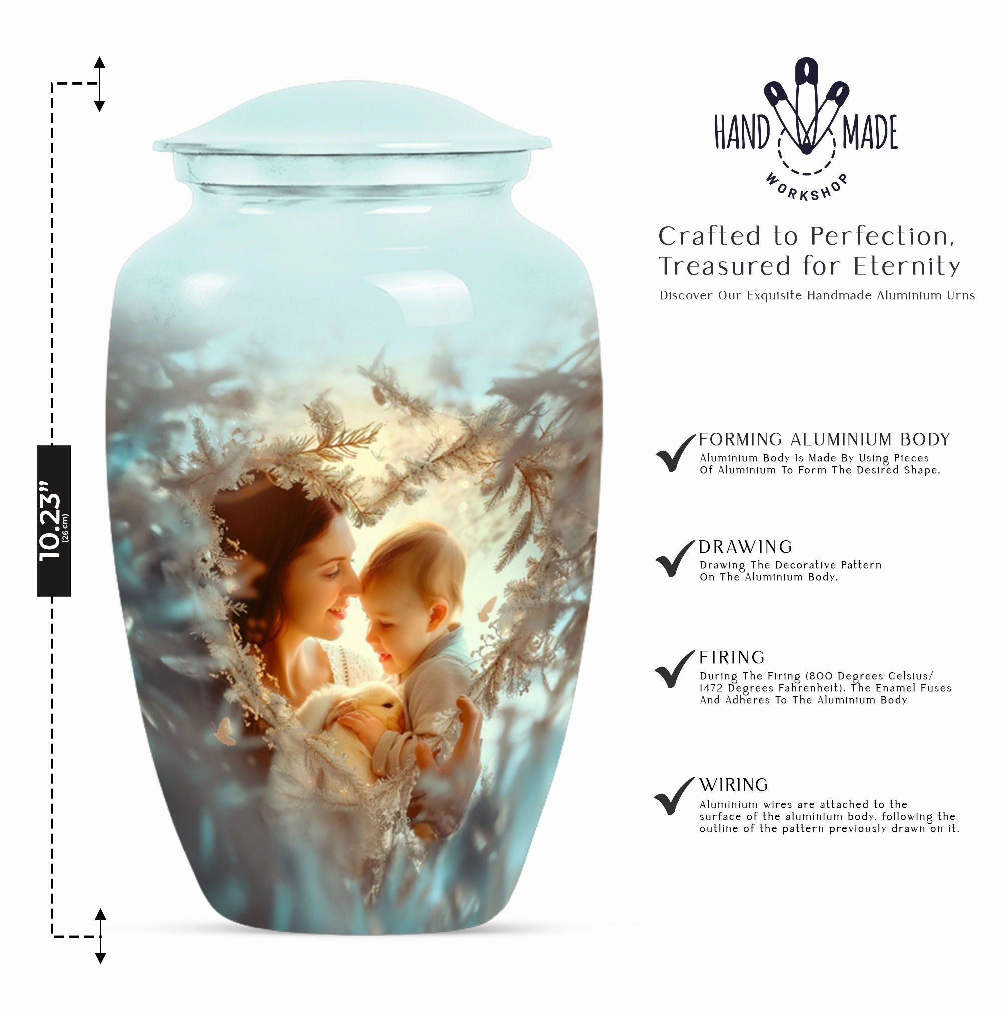 Mother Love Eternity - Cherished Memorial Urn for Cherished Ashes