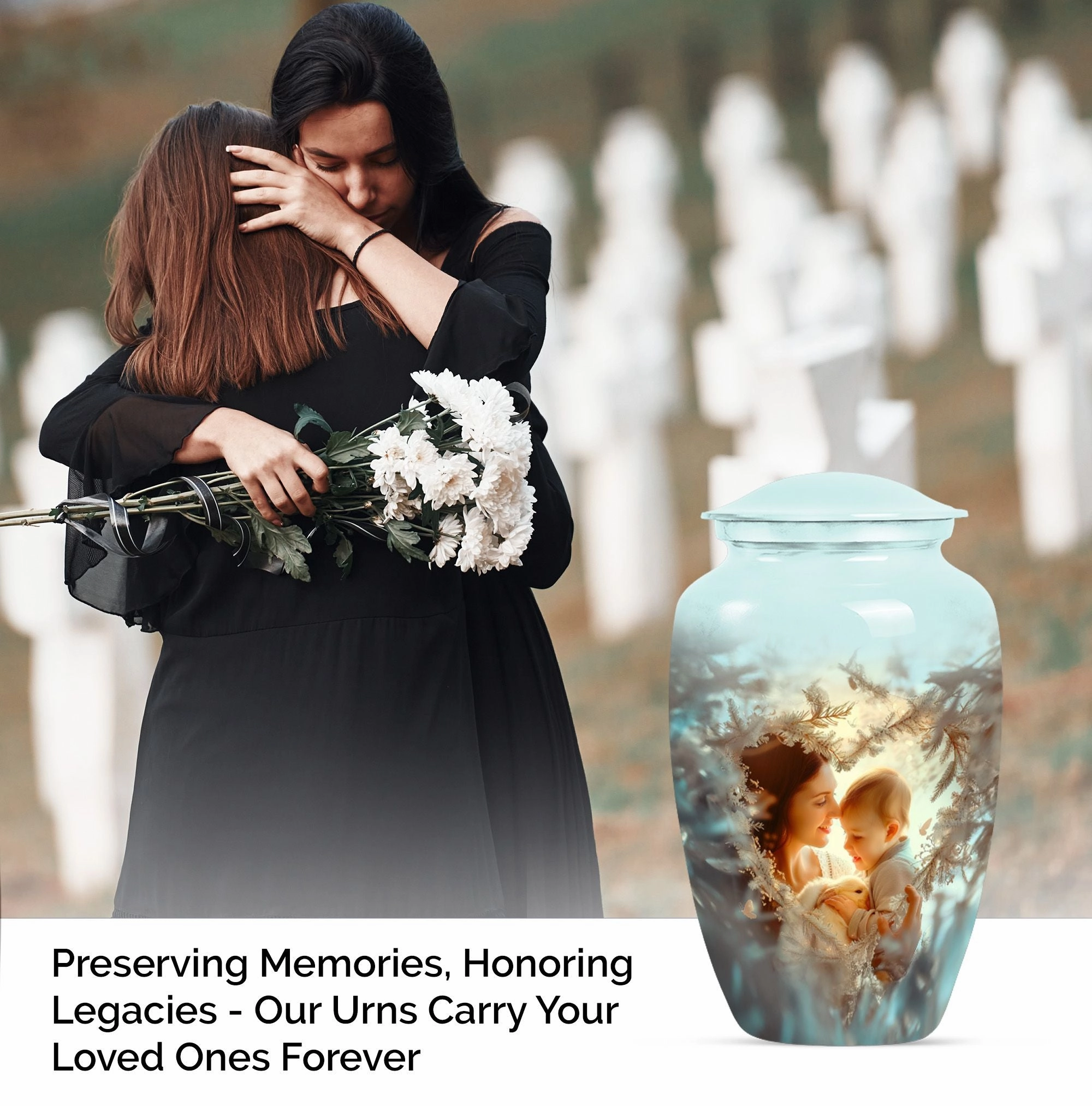 Mother Love Eternity - Cherished Memorial Urn for Cherished Ashes