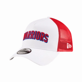 New Era Golden State Warriors NBA Classic Edition 2024 White 9Forty A-Frame Trucker Cap