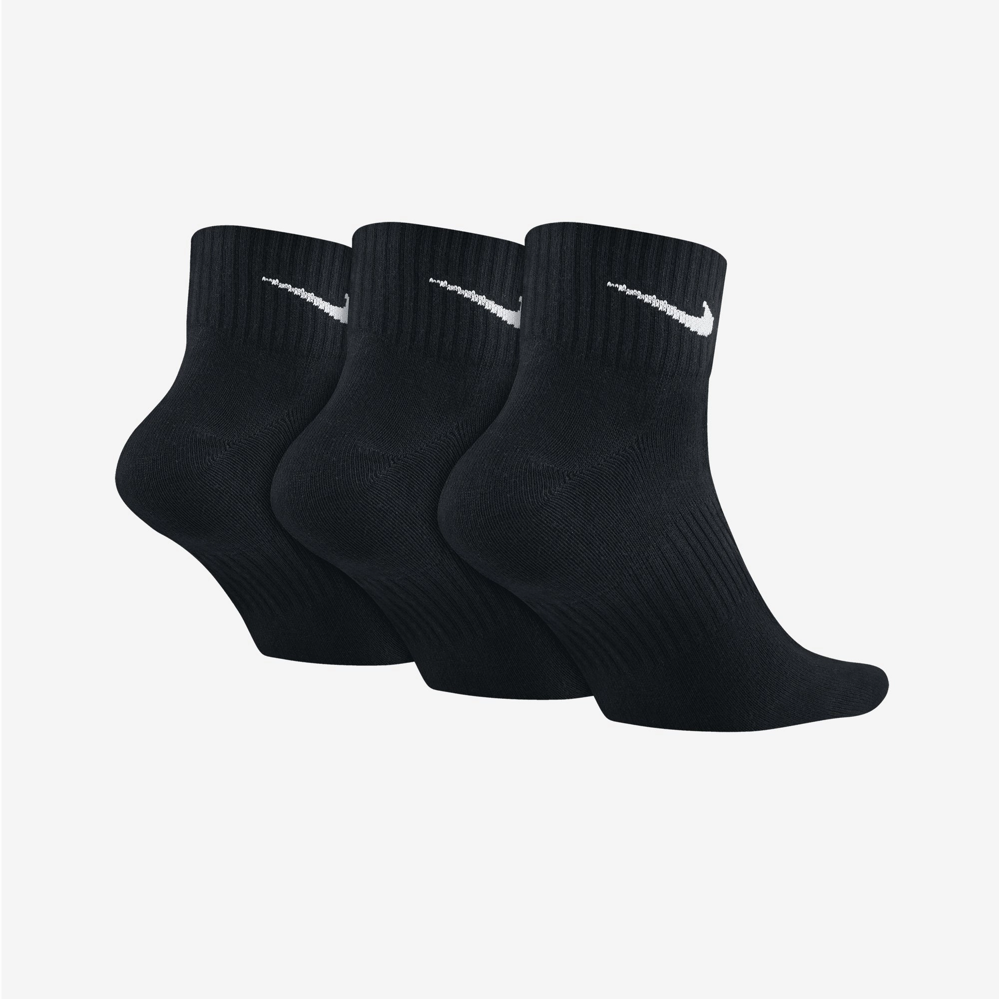 NIKE | PERFORMANCE LIGHTWEIGHT TRAINING ANKLE SOCKS (3 PAIRS) { BLACK/WHITE