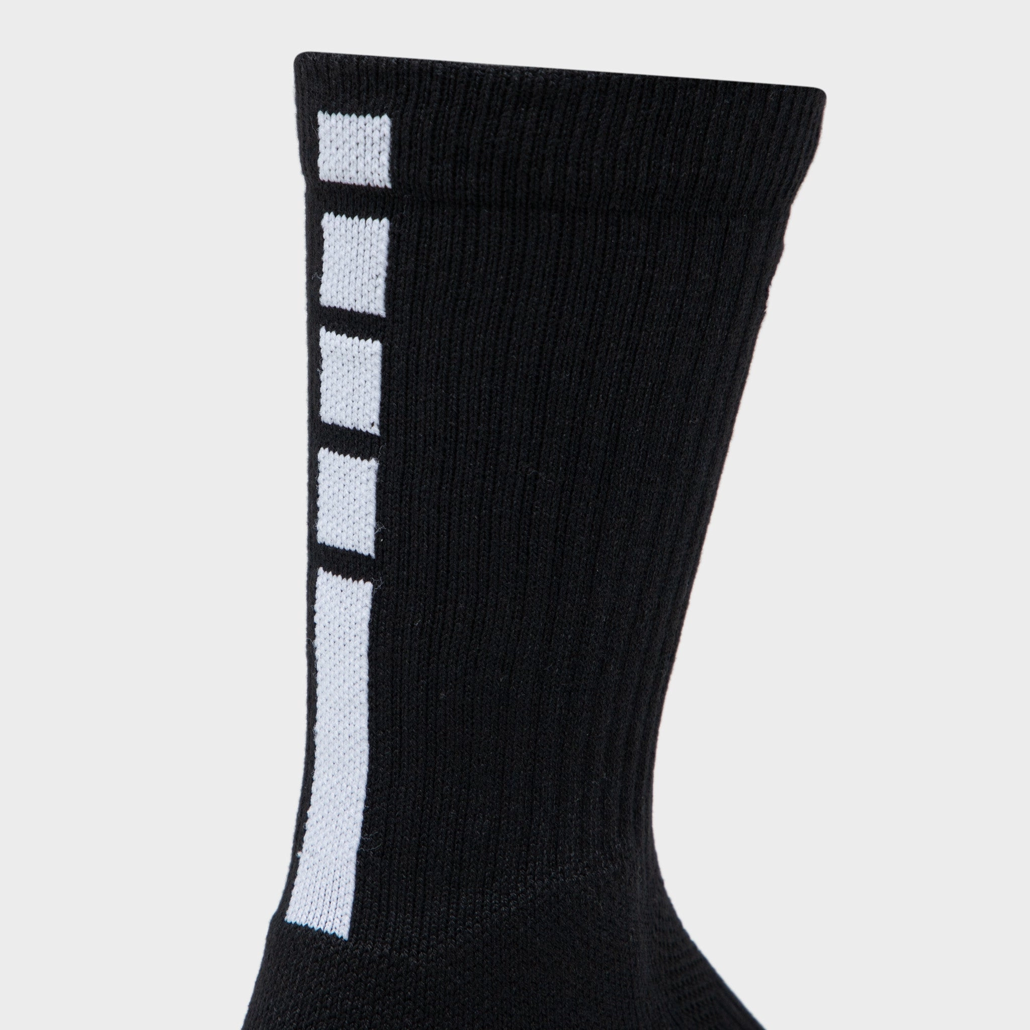 Nike Elite Crew Basketball Socks Black / White - White