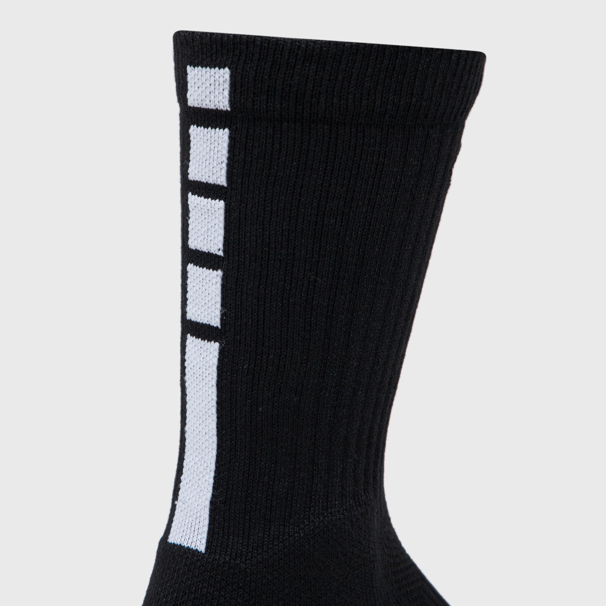 Nike Elite Crew Basketball Socks Black / White - White