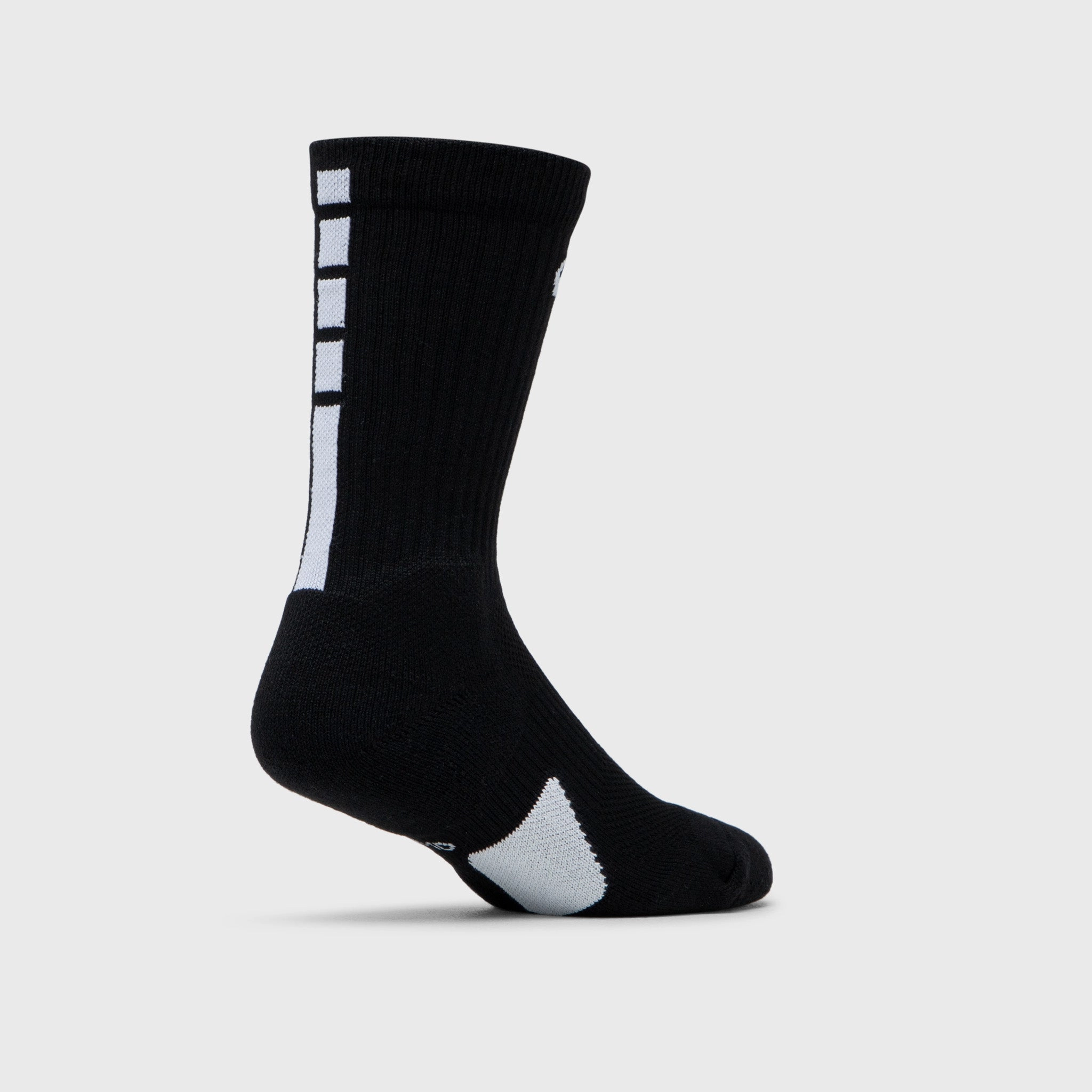 Nike Elite Crew Basketball Socks Black / White - White