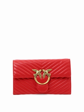 Pinko Love Classic Quilted Chain Wallet