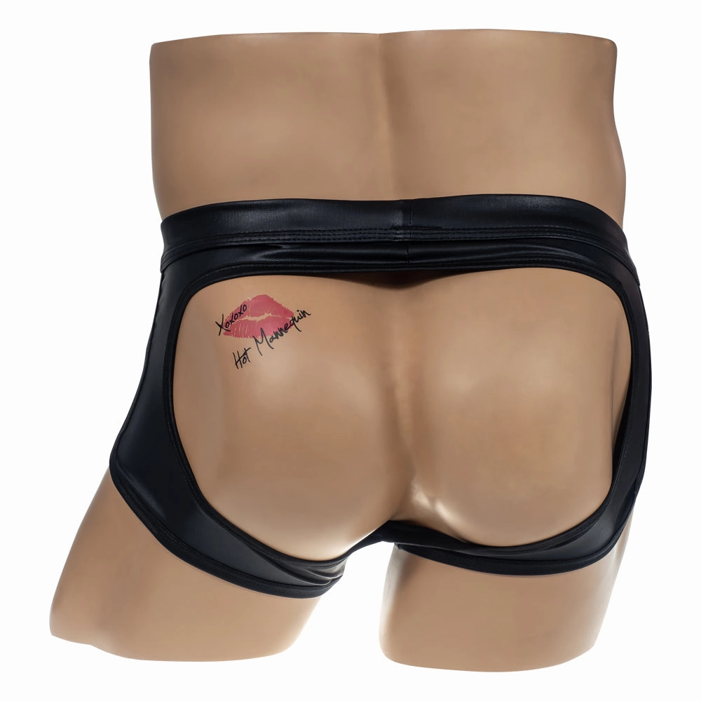 Poison Rose Men's Wetlook Bottomless Boxers