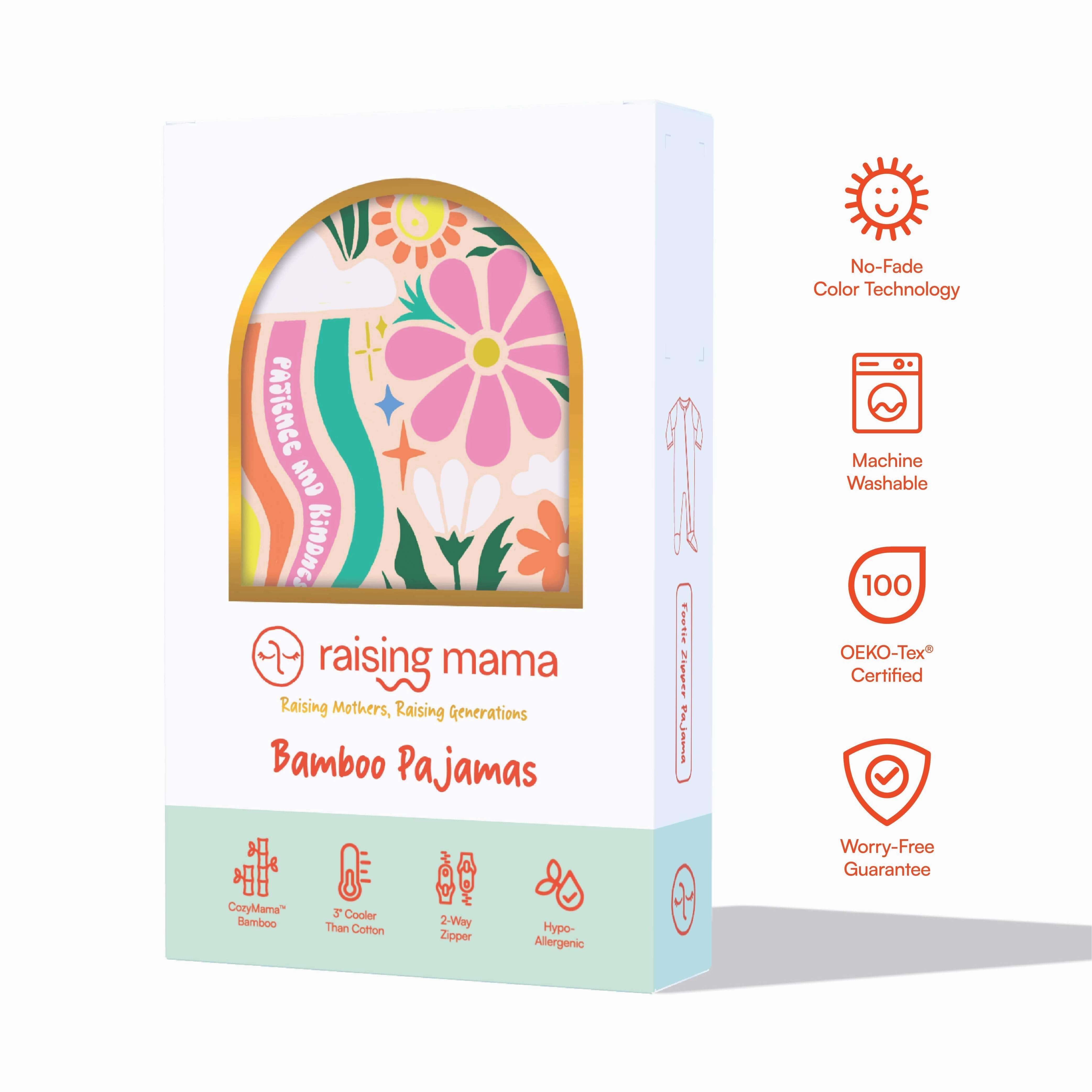 Rainbow Daisy Babe | Bamboo Footie Onesie Sleeper | "Patience & Kindness"
