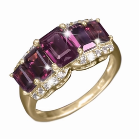 Rhodolite Renaissance Ring