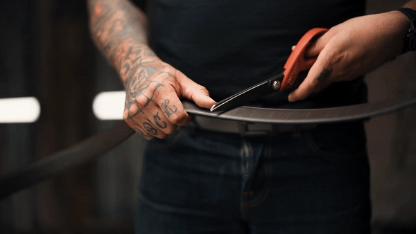 RODEO BUCKLE | TAN BUFFALO LEATHER GUN BELT