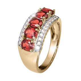 Romantica Rainbow Garnet Ladies Ring