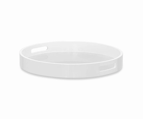 Round Silver Leaf Tray