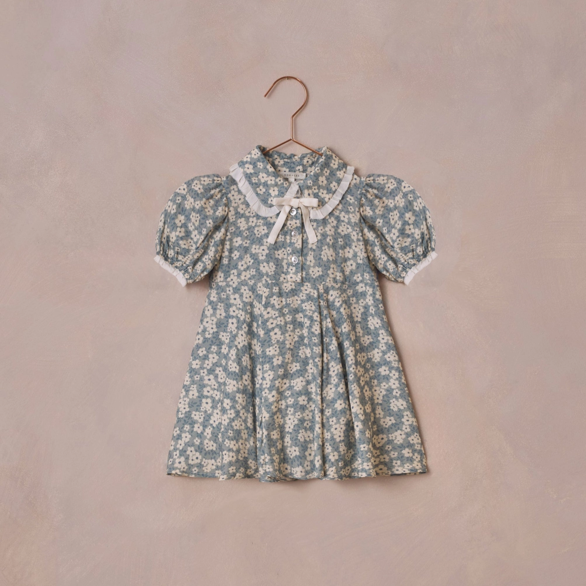 Sara Dress - Aqua Ditsy
