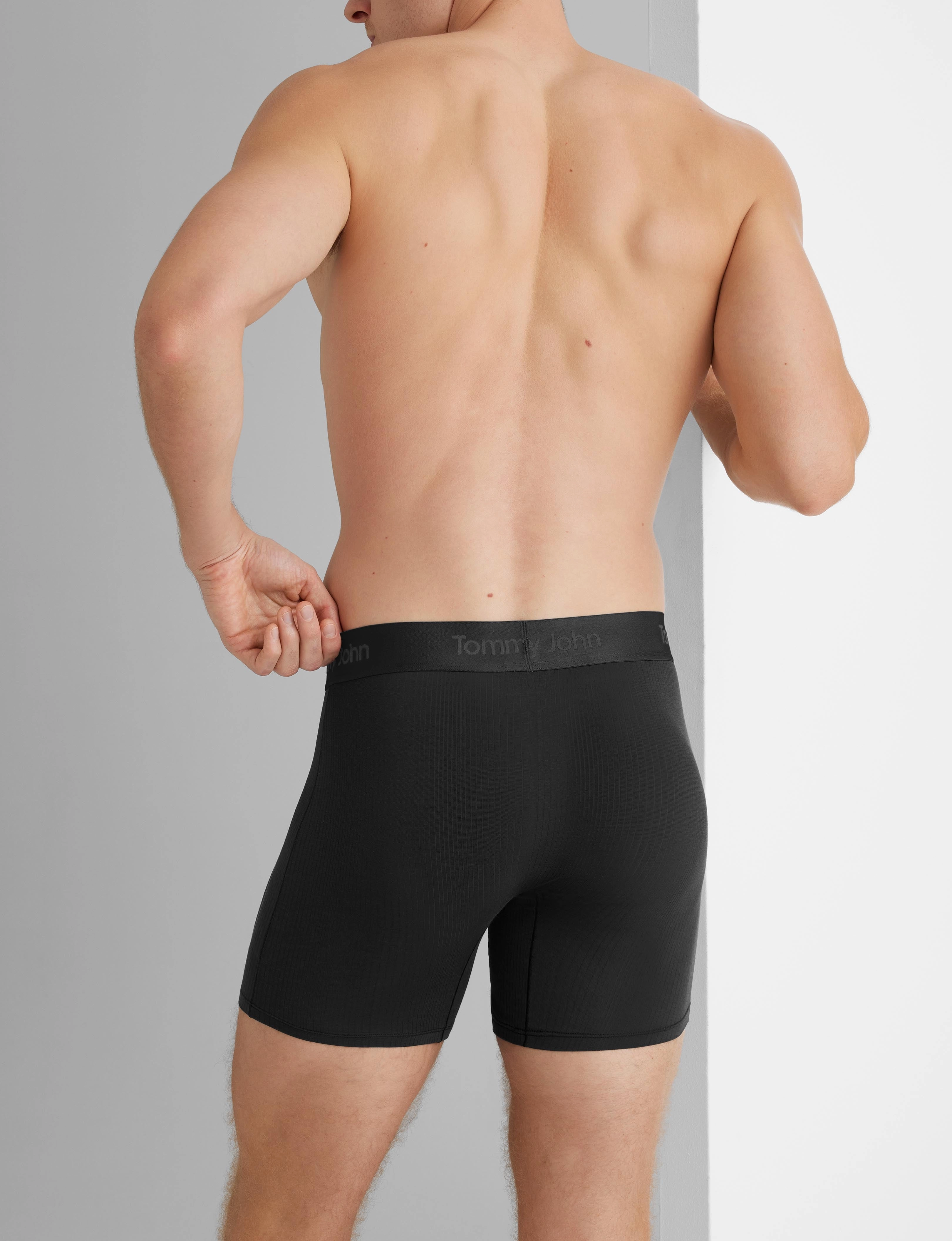 Second Skin Luxe Rib Mid-Length Boxer Brief 6 (6-Pack)