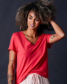 Short Sleeve V-Neck Shirt