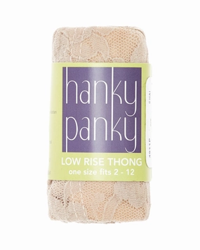 Signature Lace Low-Rise Thong (Rolled)