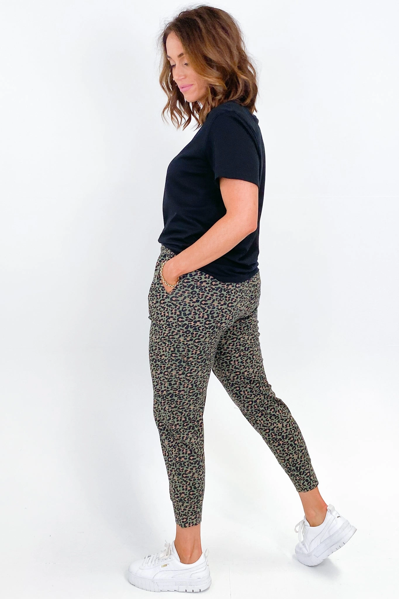 Silent Theory Tia Leopard Pant Khaki