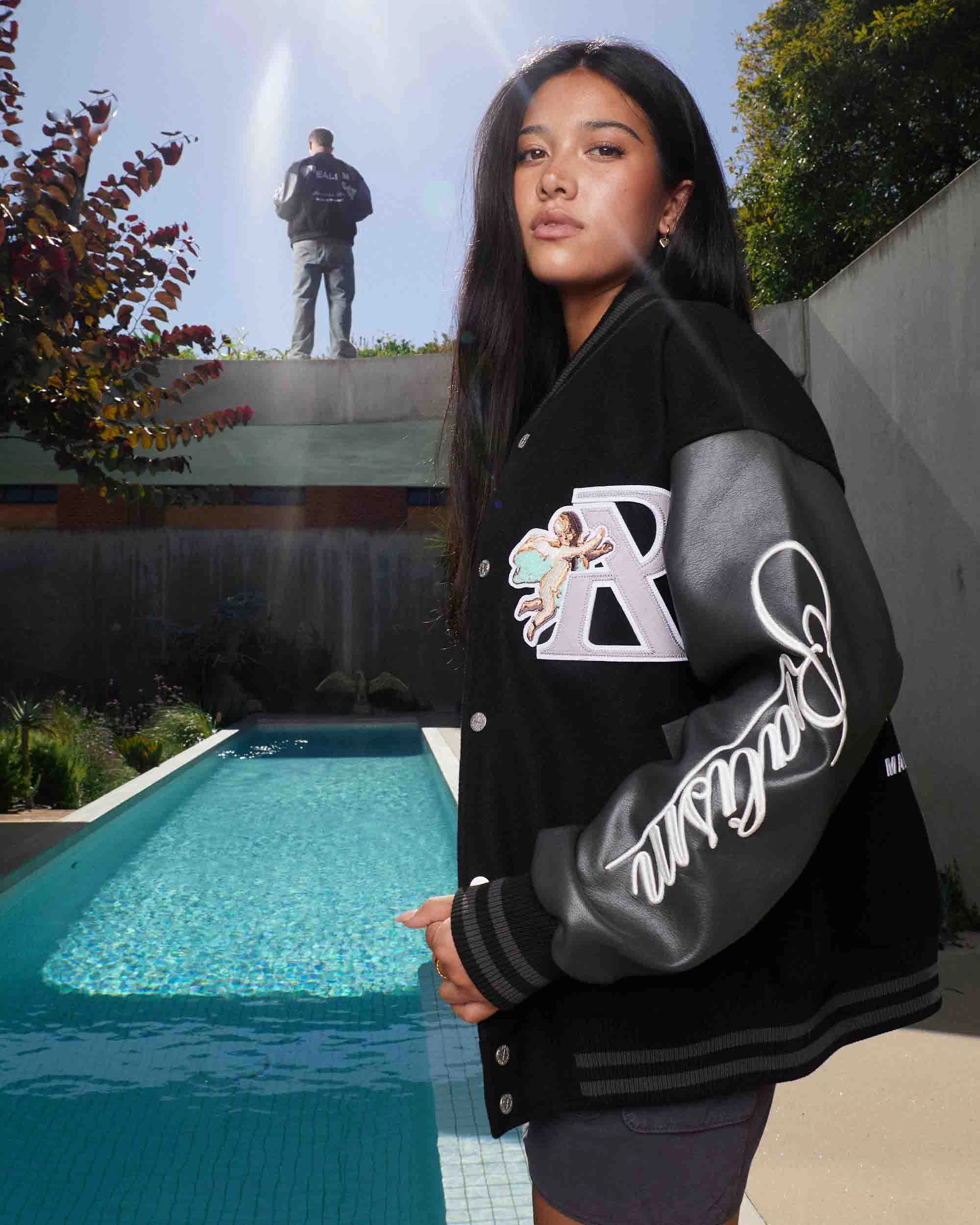 SSS REALISM HOMECOMING VARSITY JACKET BLACK
