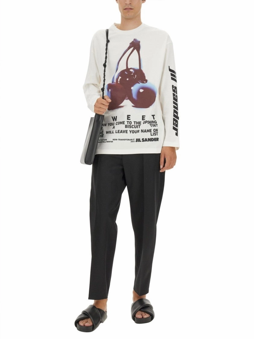 Straight Leg Pants With Classic Waistband