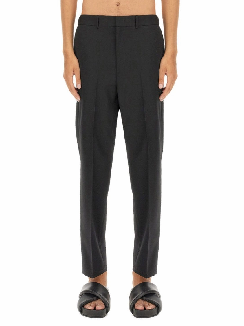 Straight Leg Pants With Classic Waistband
