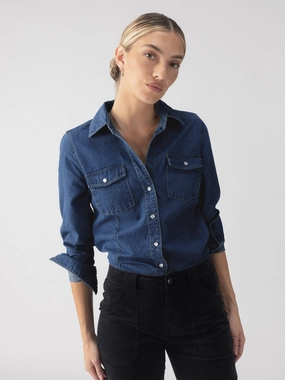 The Denim Western Shirt Blue Slate
