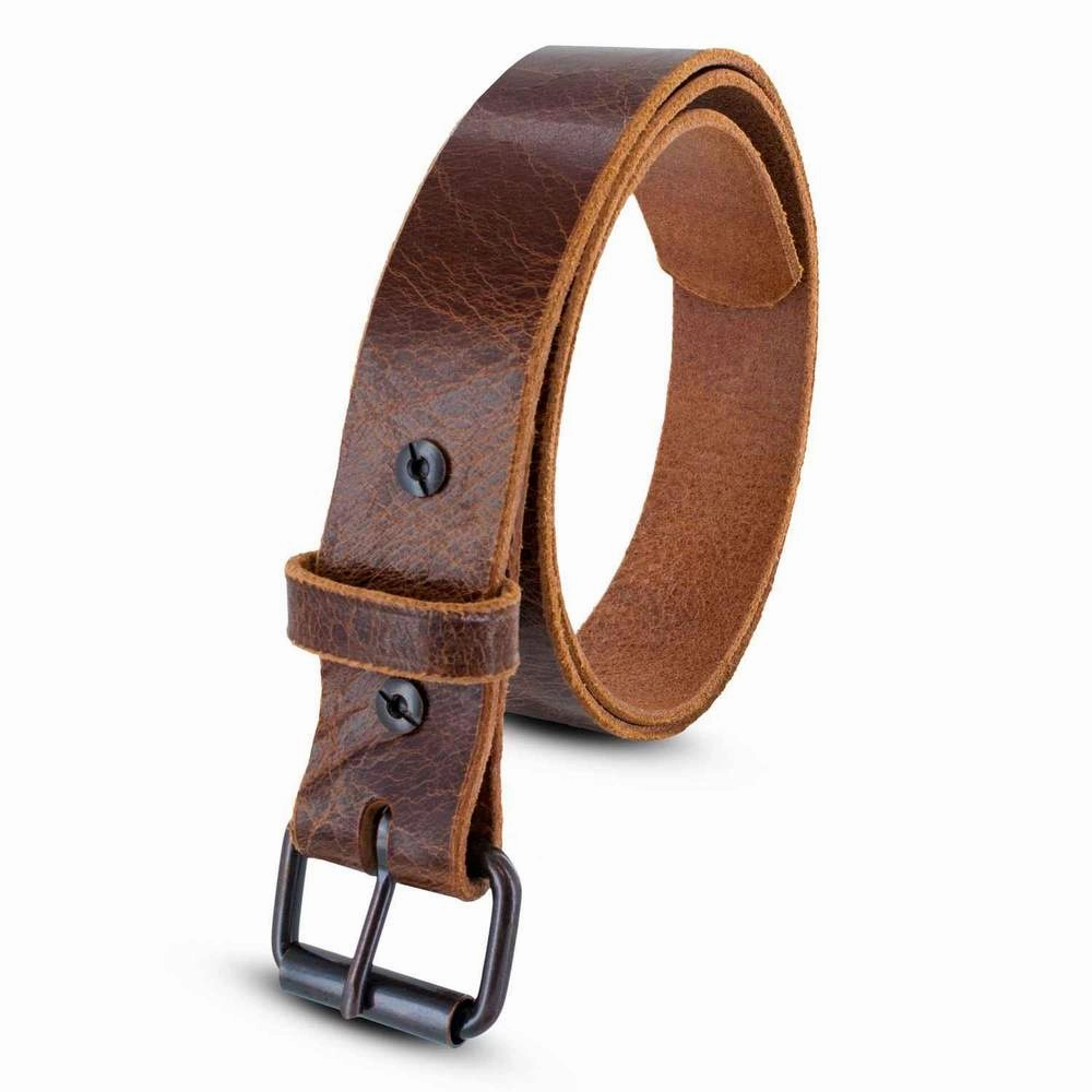 The Rustic Glazed Leather Jean Belt - 1.5"