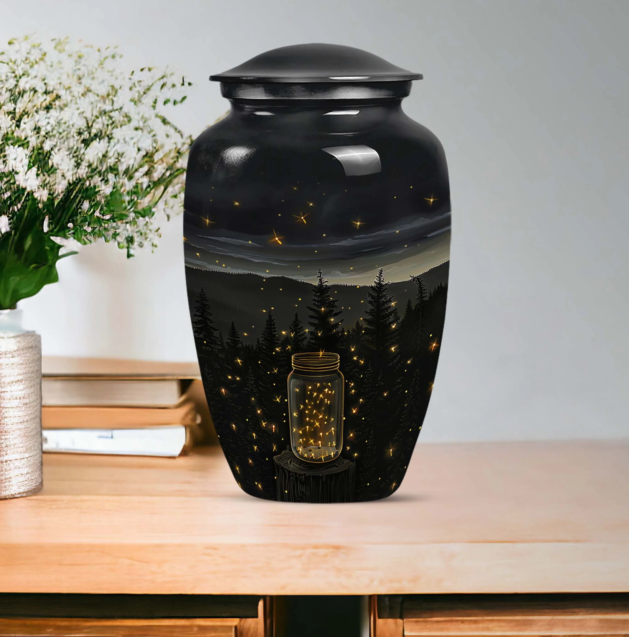 Twilight Forest Keepsake Cremation Urn for Ashes