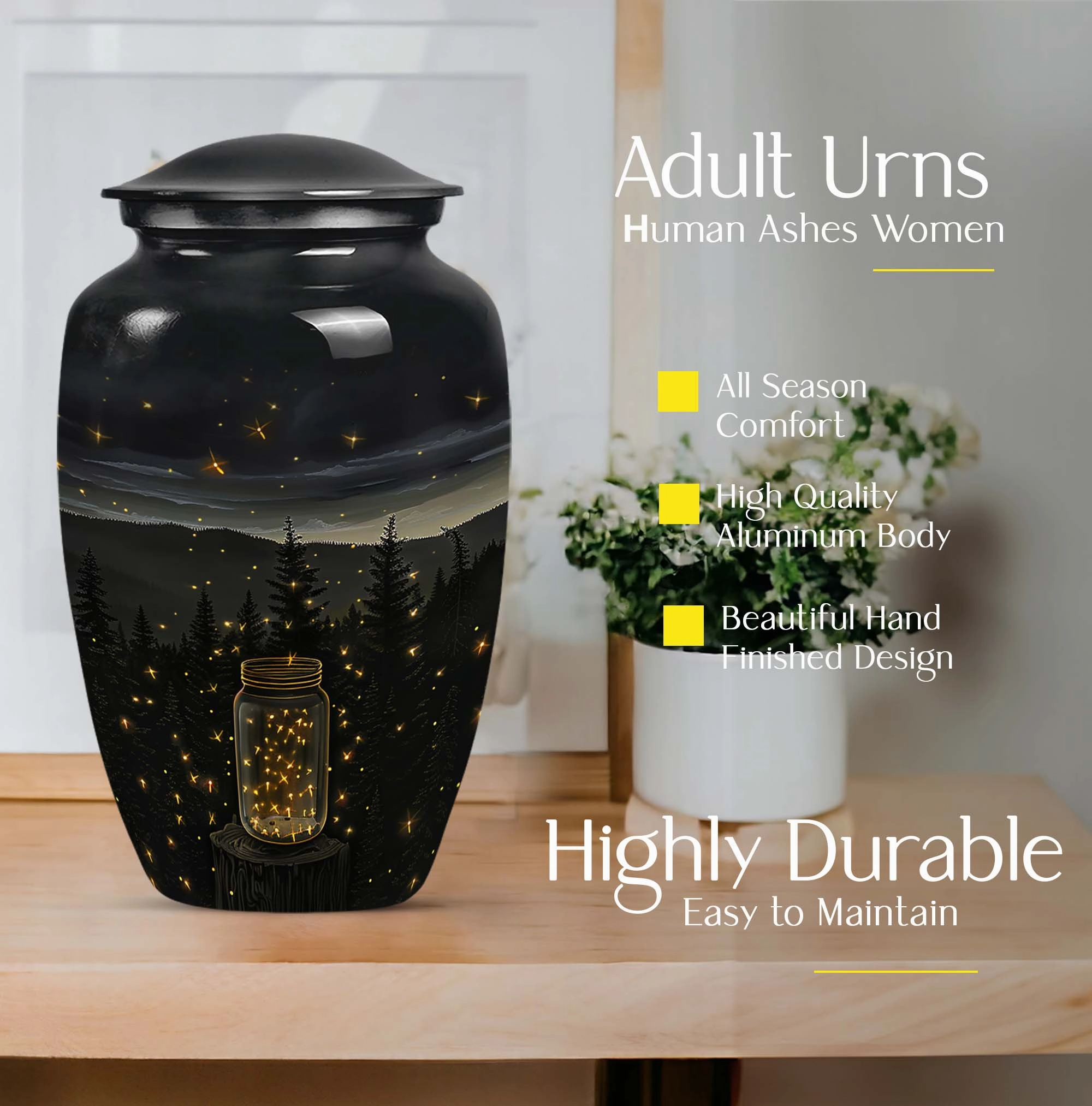 Twilight Forest Keepsake Cremation Urn for Ashes