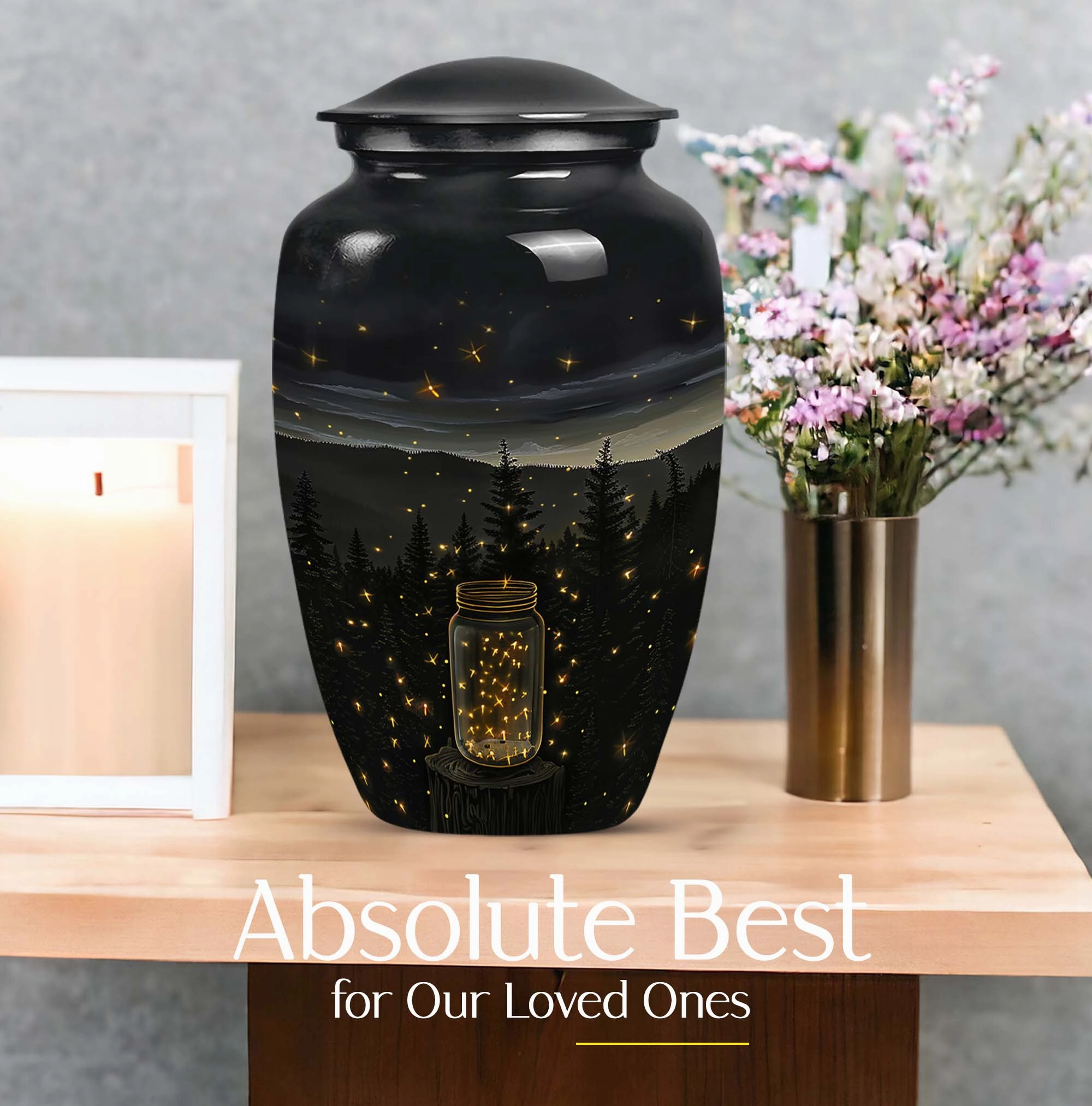 Twilight Forest Keepsake Cremation Urn for Ashes
