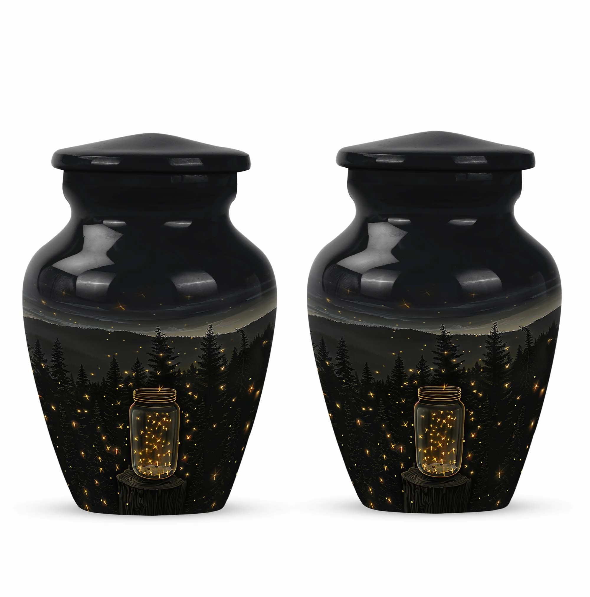 Twilight Forest Keepsake Cremation Urn for Ashes