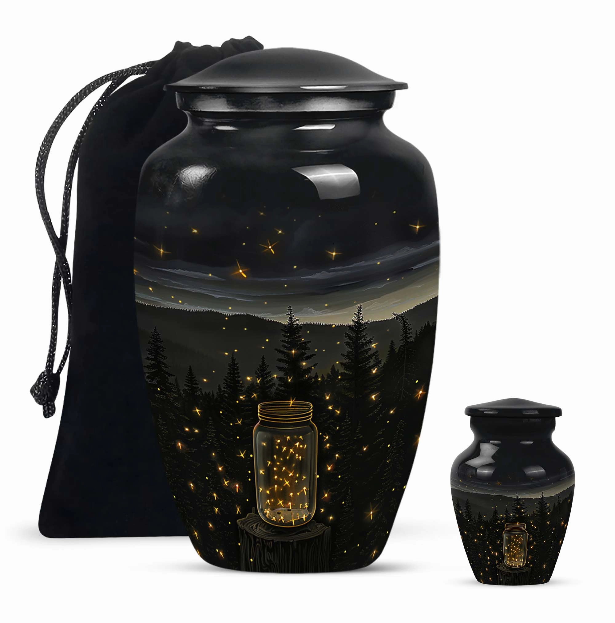 Twilight Forest Keepsake Cremation Urn for Ashes