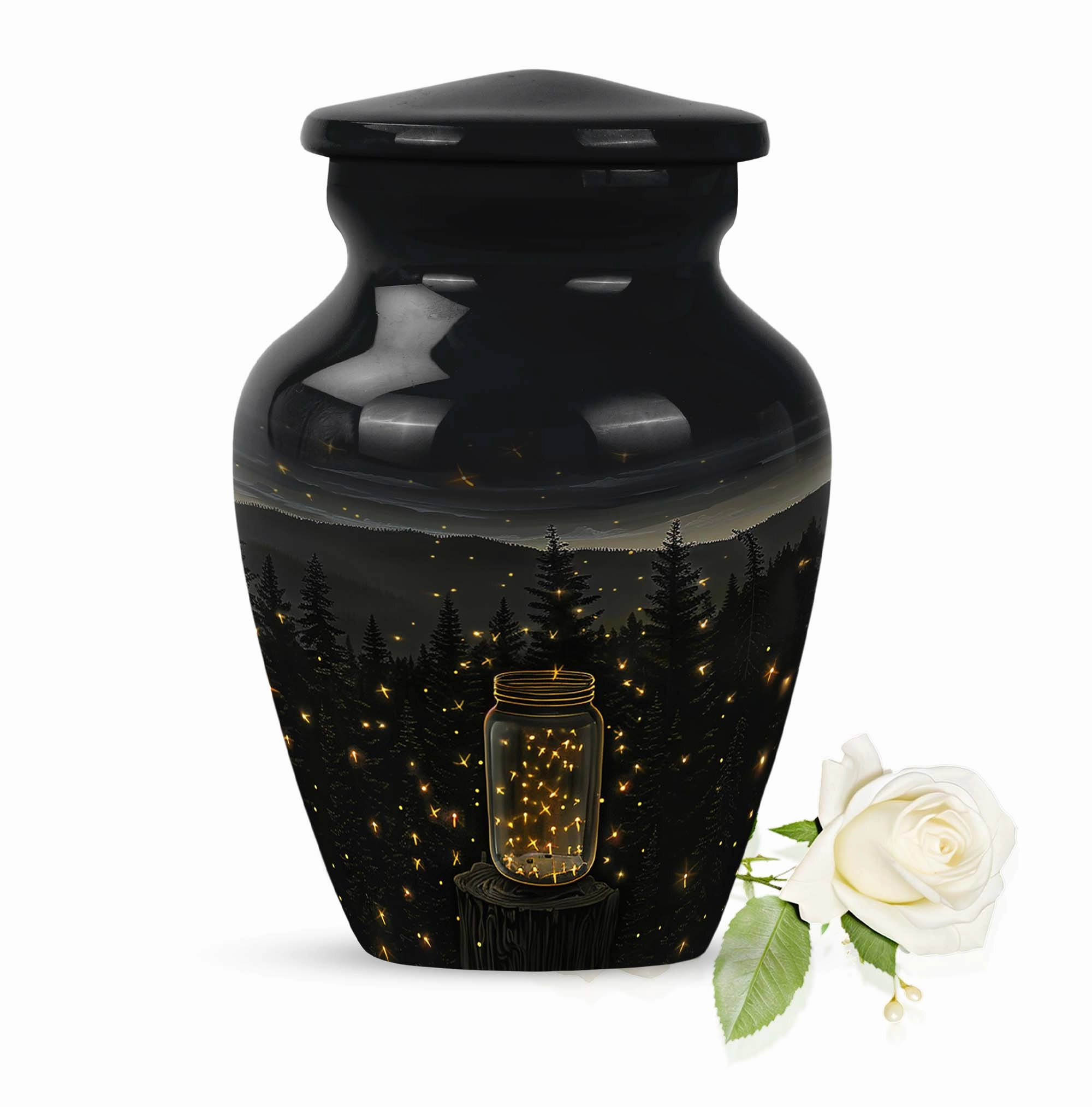 Twilight Forest Keepsake Cremation Urn for Ashes