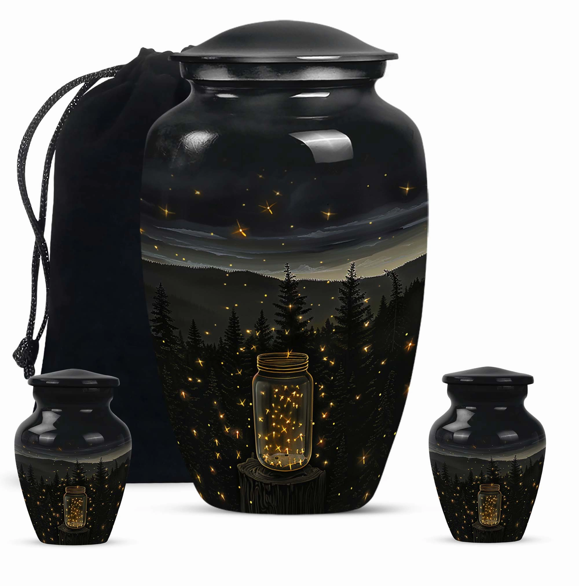 Twilight Forest Keepsake Cremation Urn for Ashes