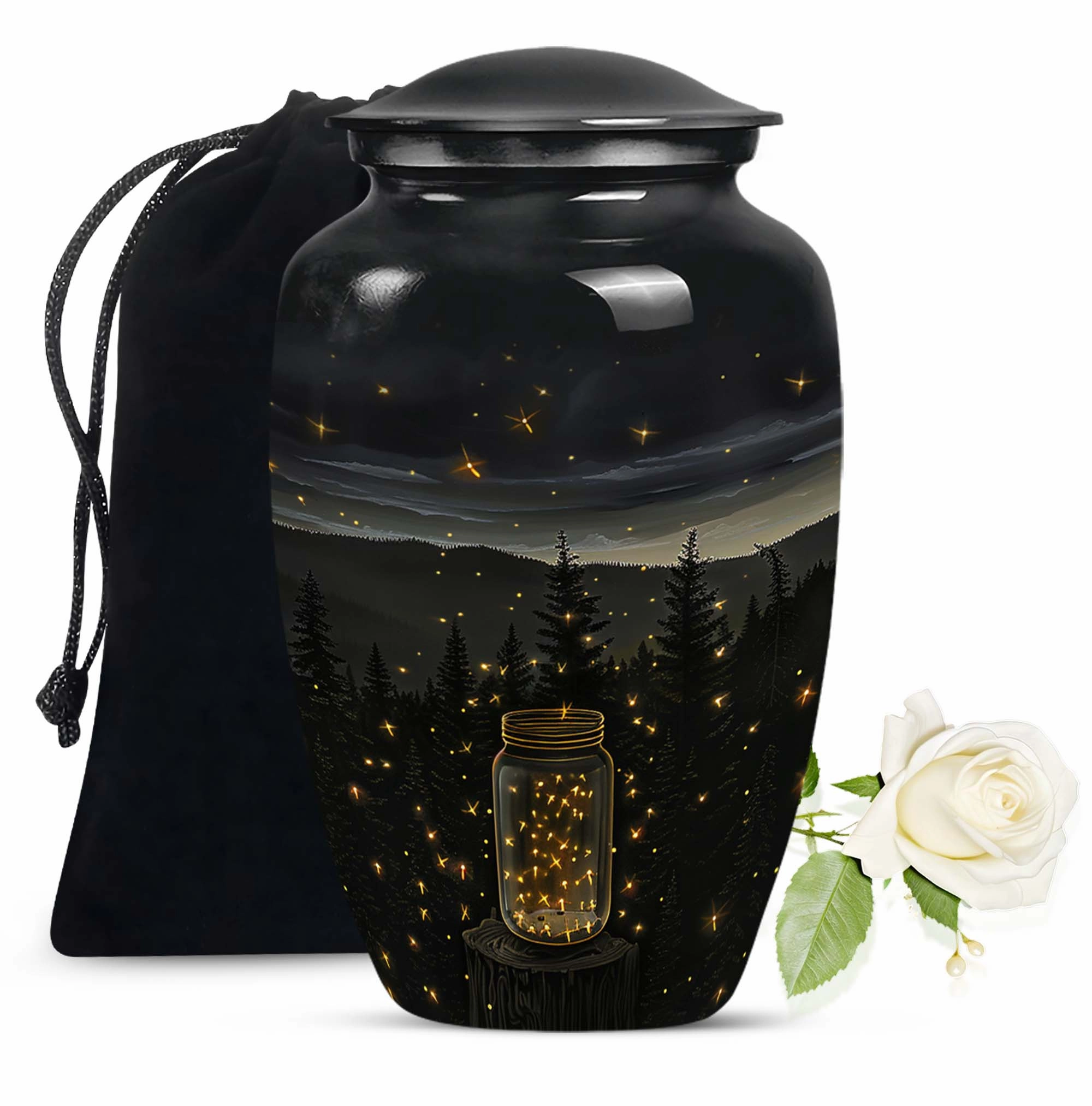 Twilight Forest Keepsake Cremation Urn for Ashes