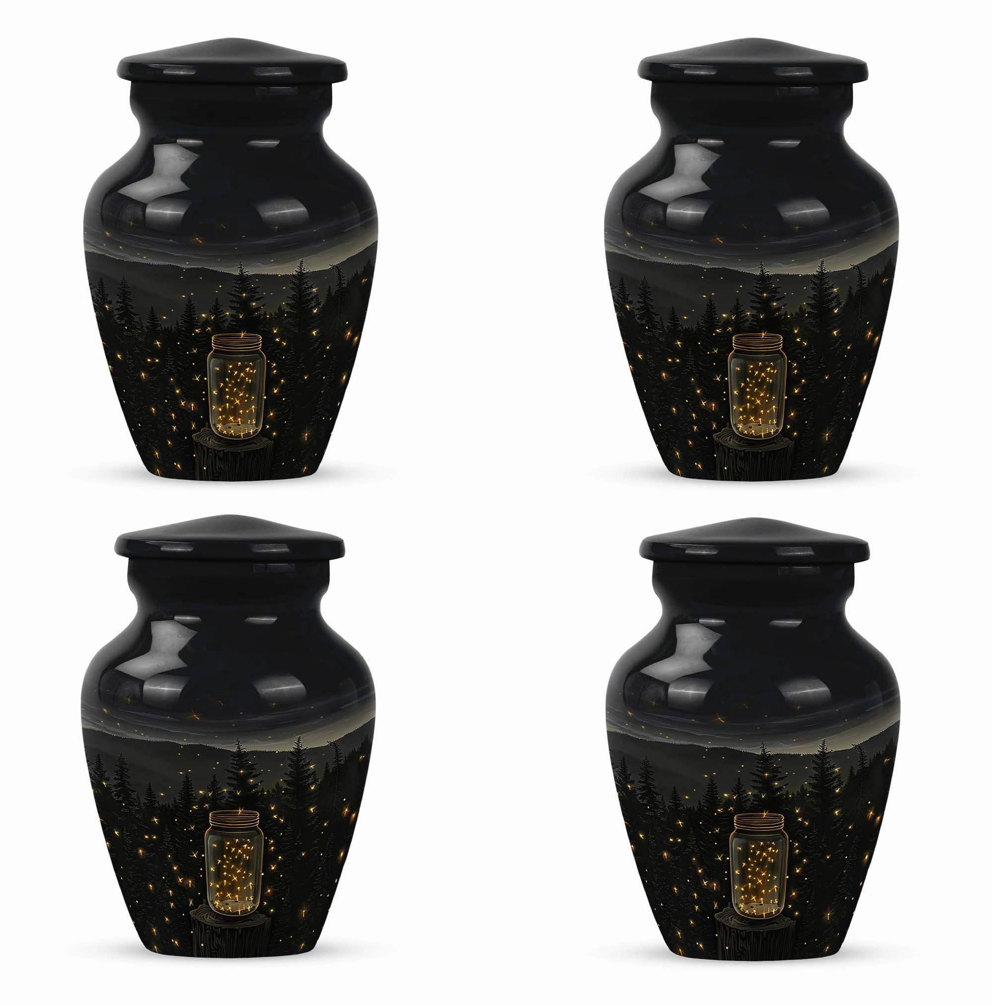 Twilight Forest Keepsake Cremation Urn for Ashes