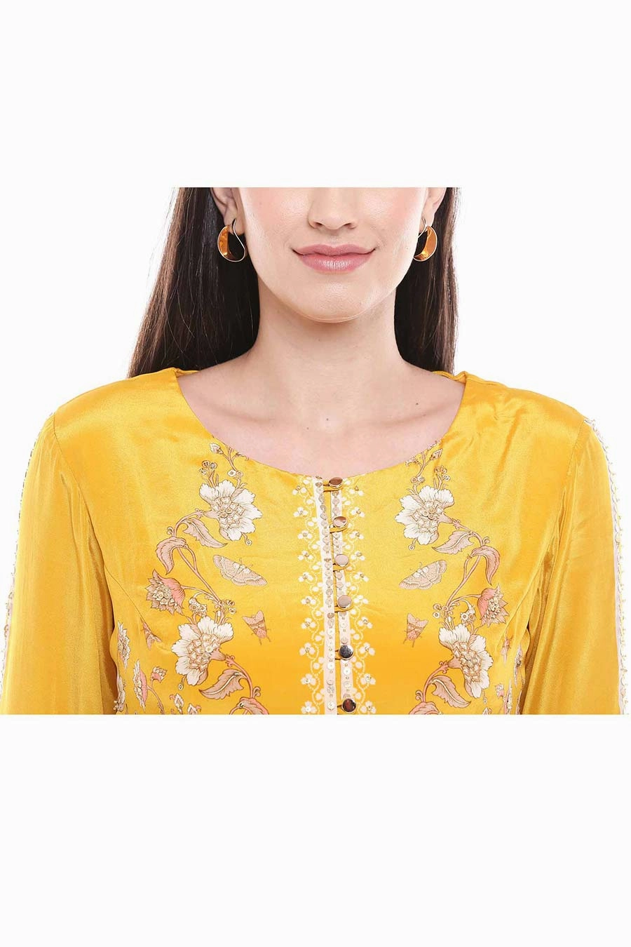 Yellow Print Kurta & Sharara Set (Set of 2)