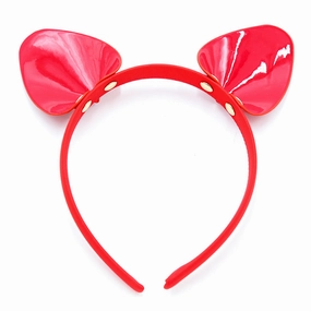 Yiwu Patent Faux Leather Cat Ears Headband