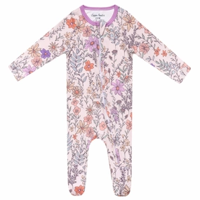 Zip-up Footie - Flora