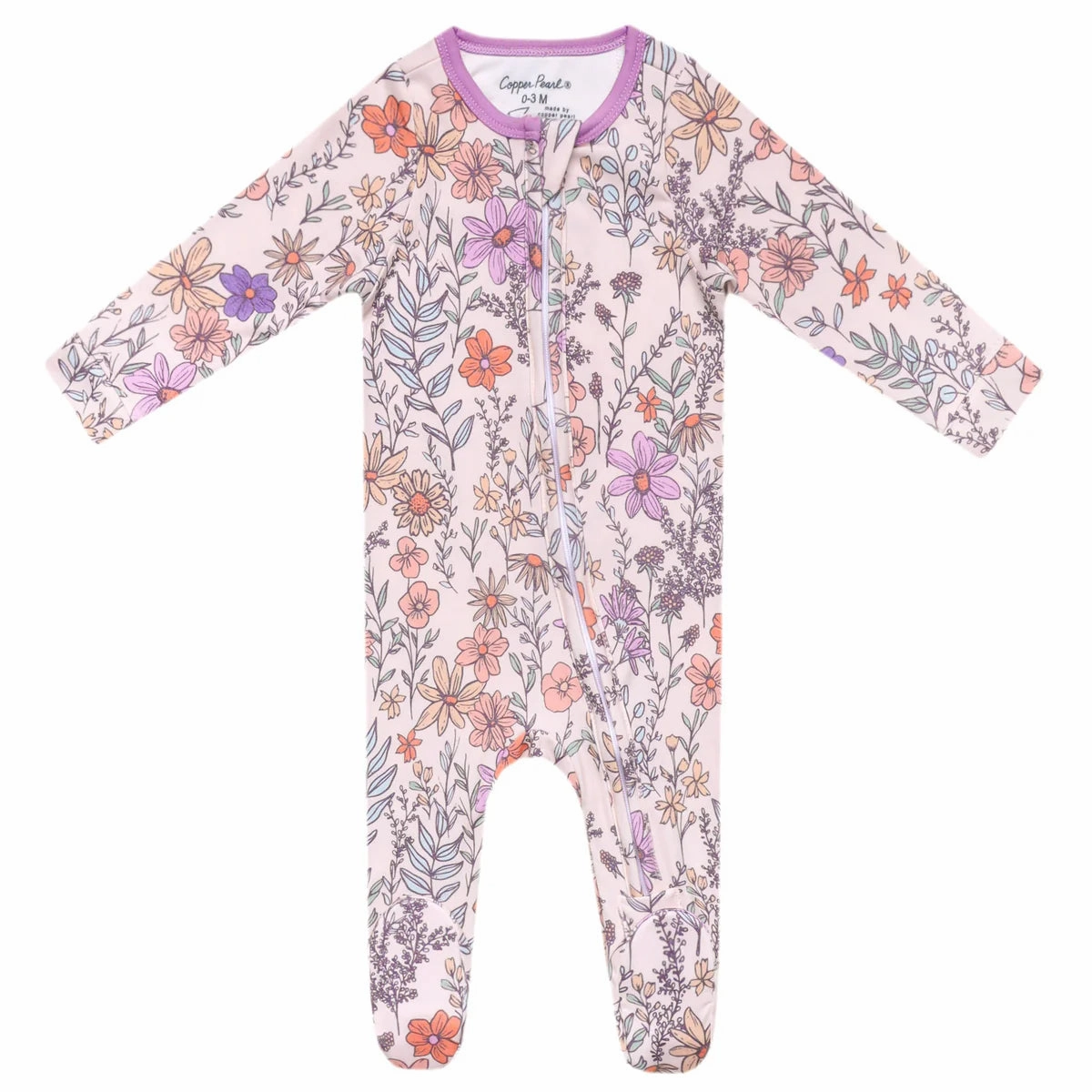 Zip-up Footie - Flora