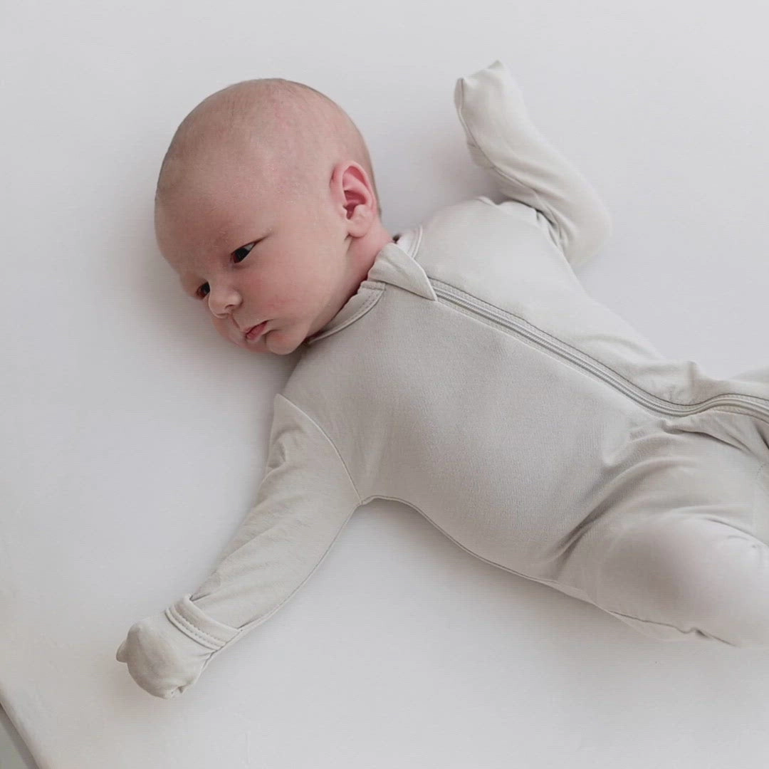 Zippered Footie - Oat